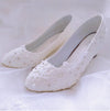 Women's Wedding Shoes Decorative Heel Wedding Heels Bridal Shoes With Beading WS0018