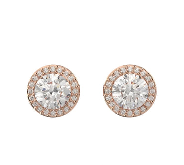 Roman Crystal Inlaid Round Cut Dazzling Charm Earrings CN18