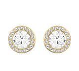 Roman Crystal Inlaid Round Cut Dazzling Charm Earrings