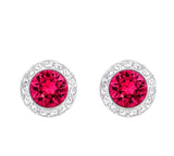 Roman Crystal Inlaid Round Cut Dazzling Charm Earrings