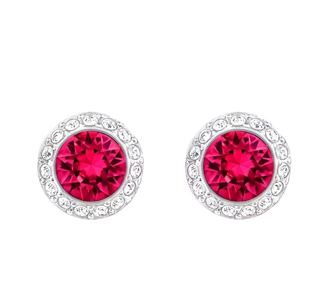 Roman Crystal Inlaid Round Cut Dazzling Charm Earrings