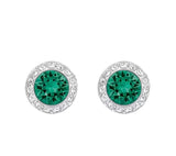 Roman Crystal Inlaid Round Cut Dazzling Charm Earrings