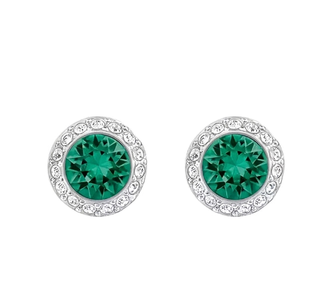 Roman Crystal Inlaid Round Cut Dazzling Charm Earrings