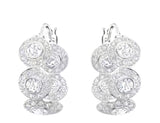 Roman Crystal Inlaid Round Cut Dazzling Charm Earrings CN19