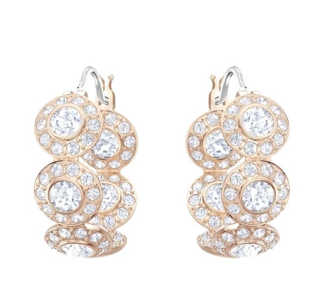 Roman Crystal Inlaid Round Cut Dazzling Charm Earrings CN19