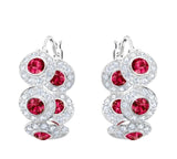 Roman Crystal Inlaid Round Cut Dazzling Charm Earrings CN19