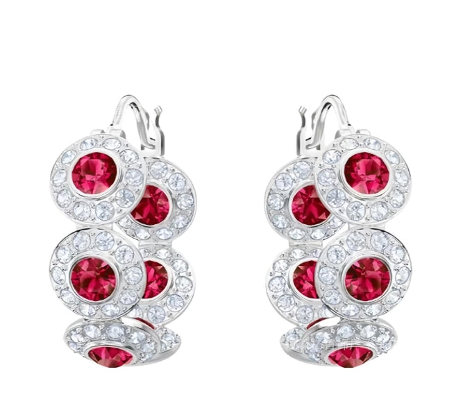 Roman Crystal Inlaid Round Cut Dazzling Charm Earrings CN19