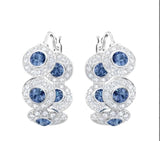 Roman Crystal Inlaid Round Cut Dazzling Charm Earrings CN19