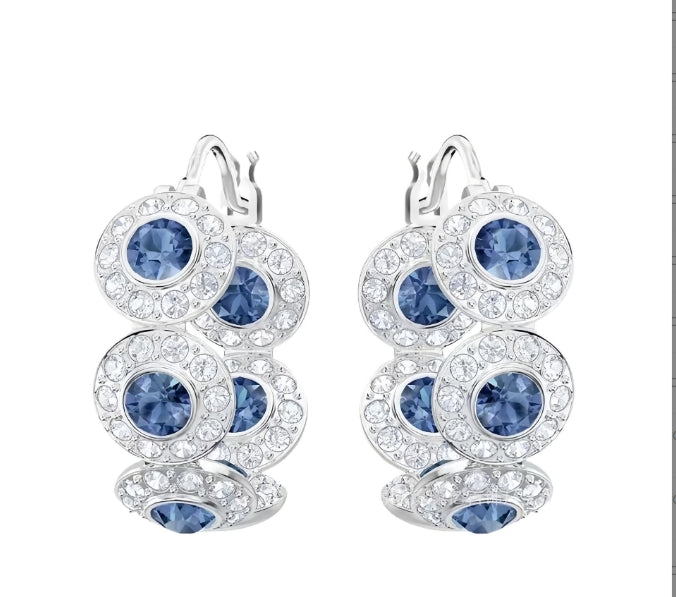 Roman Crystal Inlaid Round Cut Dazzling Charm Earrings CN19
