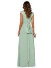 Elegant Cap Sleeves Scoop Satin Jumpsuit Mother Of The Bride Dresses