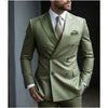 Classic 1 Piece Dusty Sage Men's Suit with Regular Fit and Sophisticated Peak Lapel