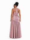 ChicSew Spaghetti Straps A-Line Soft Satin Long Bridesmaid Dresses With Lace Appliques
