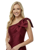 Simple One Shoulder Mermaid Satin Long Evening Prom Dresses