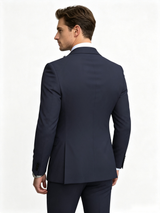 Classic 1 Piece Dark navy Men's Suit with Regular Fit and Sophisticated Peak Lapel