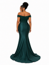 ChicSew Off Shoulder Soft Satin Maxi Mermaid Bridesmaid Dresses With Lace Appliques