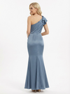 Elegant One Shoulder Satin Ruffles Mermaid Mother Of The Bride Dresses
