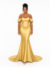 ChicSew Sexy Off Shoulder Soft Satin Mermaid Floor-Length Bridesmaid Dresses