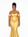 ChicSew Sexy Off Shoulder Soft Satin Mermaid Floor-Length Bridesmaid Dresses