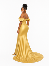 ChicSew Sexy Off Shoulder Soft Satin Mermaid Floor-Length Bridesmaid Dresses