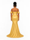 ChicSew Sexy Off Shoulder Soft Satin Mermaid Floor-Length Bridesmaid Dresses