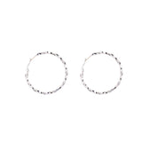 New Twisted Texture Sliver Circle Earrings Exaggerated