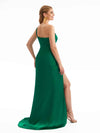 Boho Elegance Floor-Length Satin Dress Side Split