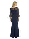 Chicsew Pretty Mother of The Groom Dress Jewel 3/4 Sleeves Maxi Mermaid Crepe Timeless Simple Formal Evening Dress