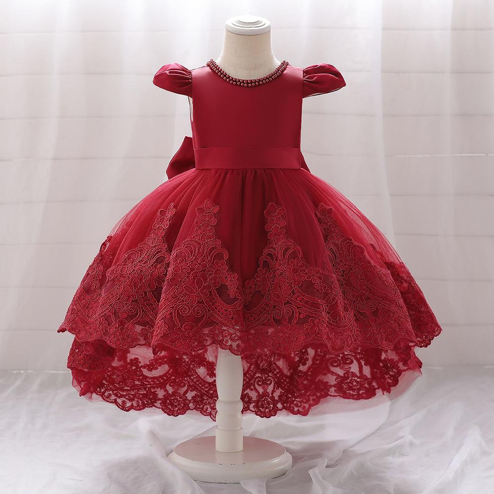 New Princess Lovely Flower Girl Dresses For Weddings Litter Girls Pageant Dress Kids Baby Communion Gowns