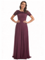 Elegant Chiffon A-Line Short Sleeves Floor Length Mother Of The Bride Dresses