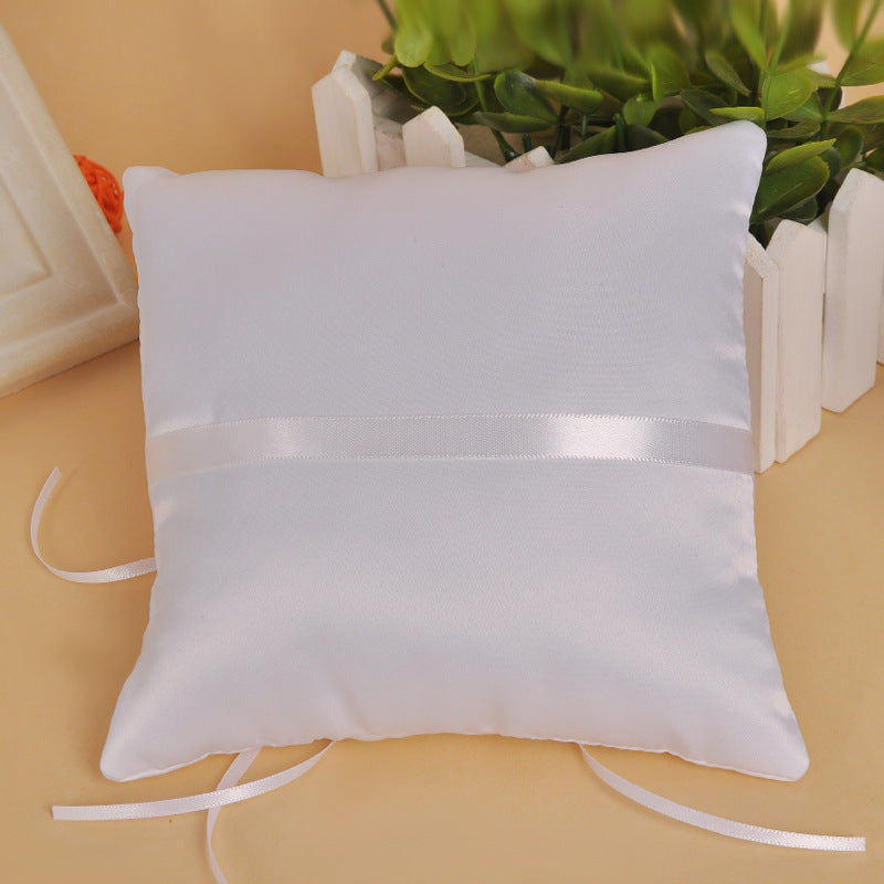 Pearl Bud Cross Bridal Ring Pillow Flower Ring Pillow, JZH-5740