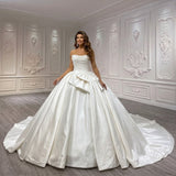 ChicSew Beading Satin Ball Gown Wedding Dress