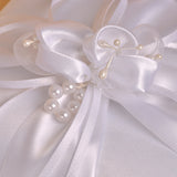 Pearl Bud Cross Bridal Ring Pillow Flower Ring Pillow, JZH-5740