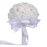 Wedding Flower For The Groom And Bride, Simulated Rose Wedding Bouquet, WF03