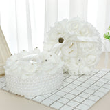 Pearl And Rose Accessories Wedding Ring Pillow Lace Creative Cake Shape Wedding Ring Box, 5904