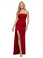 Simple Ruched Crepe Straight Across Sleeveless Mermaid Long Party Prom Dresses