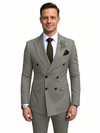 Classic 1 Piece Grey Men's Suit with Regular Fit and Sophisticated Peak Lapel
