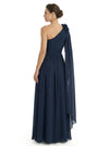 ChicSew Asymmetric Ruched Floor Length Side Slit Chiffon Mom Of The Groom Dresses