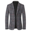 Casual 1 piece Suit Clothes Plaid Men Coat