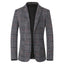 Casual 1 piece Suit Clothes Plaid Men Coat