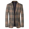 Casual 1 piece Suit Clothes Plaid Men Coat