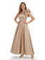 Elegant One Shoulder Mother Of The Bride Dress Satin A-Line Evening Gown With Ruffles
