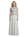 Elegant Chiffon Illusion Cap Sleeves A-line Mother of The Bride Dresses