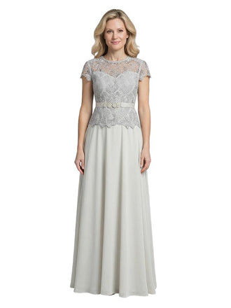 Elegant Chiffon Illusion Cap Sleeves A-line Mother of The Bride Dresses