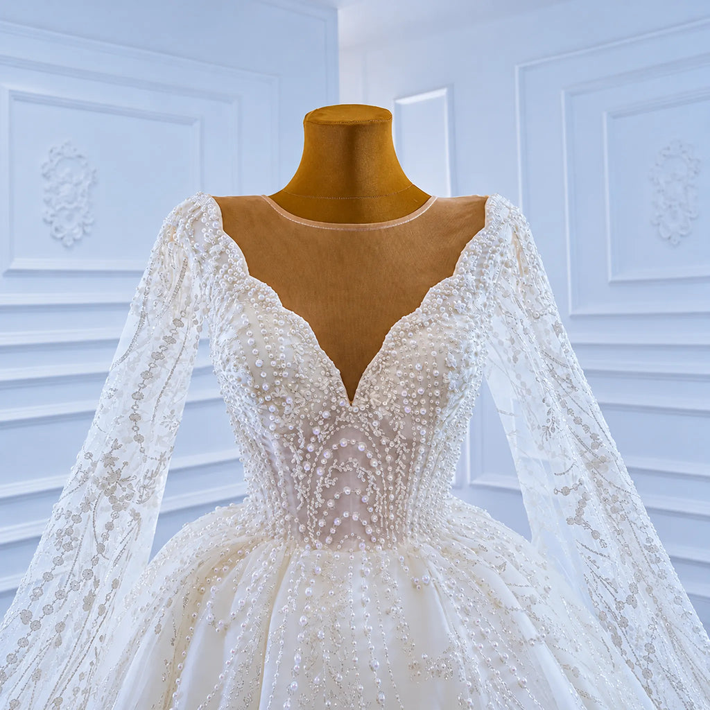 ChicSew Luxurious A-Line Illusion Ball Gown Wedding Dress