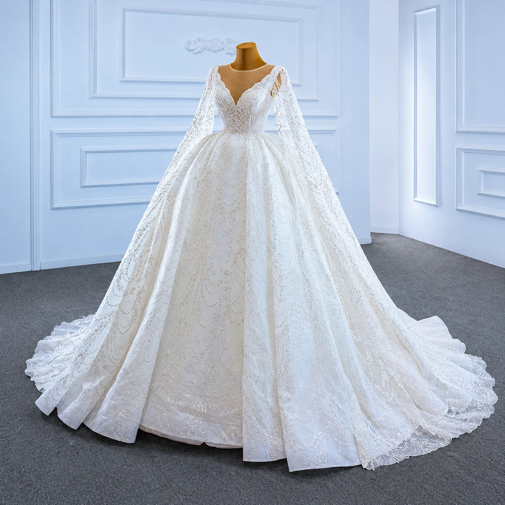 ChicSew Luxurious A-Line Illusion Ball Gown Wedding Dress