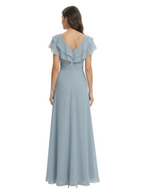 Fancy Cap Sleeves Chiffon Mother of the Groom Dresses Formal Wedding