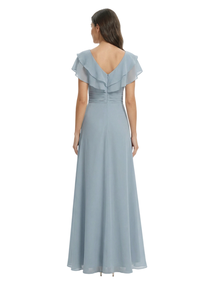 Fancy Cap Sleeves Chiffon Mother of the Groom Dresses Formal Wedding