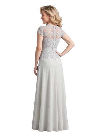 Elegant Chiffon Illusion Cap Sleeves A-line Mother of The Bride Dresses