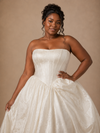 ChicSew Fancy Unique Sweetheart Floral Satin A-Line Floor-Length Wedding Dress With Boning