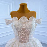 ChicSew Luxurious A-Line Off Shoulder Beaded Ball Gown Wedding Dress